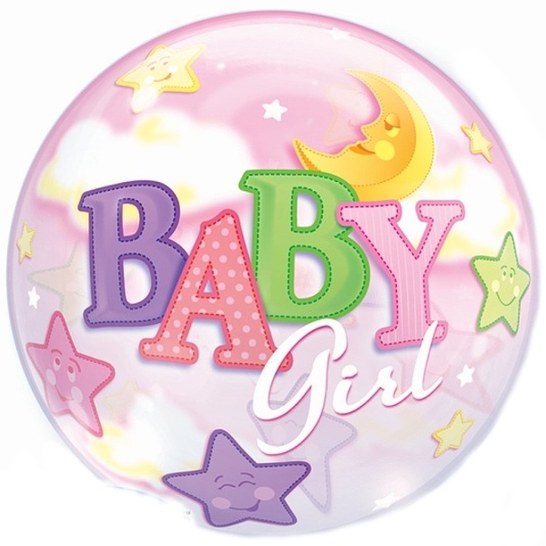 BALONOV� BUBLINA Qualatex - Baby Girl 56cm