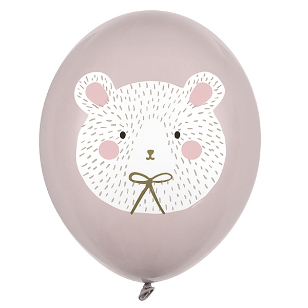 Bal�nek 30 cm, Ledn� medv�d, Pastelov� Tepl� �ed� 50 ks
