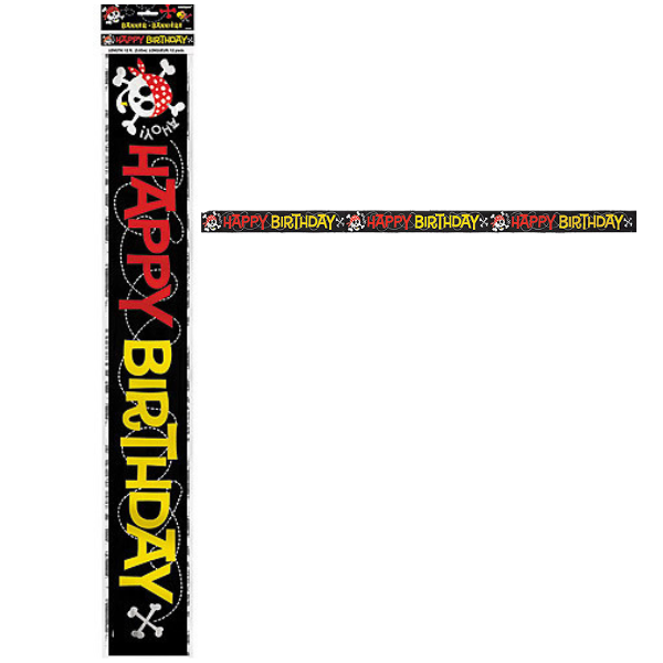 Banner f�liov� Happy Birthday Pir�t 365 cm