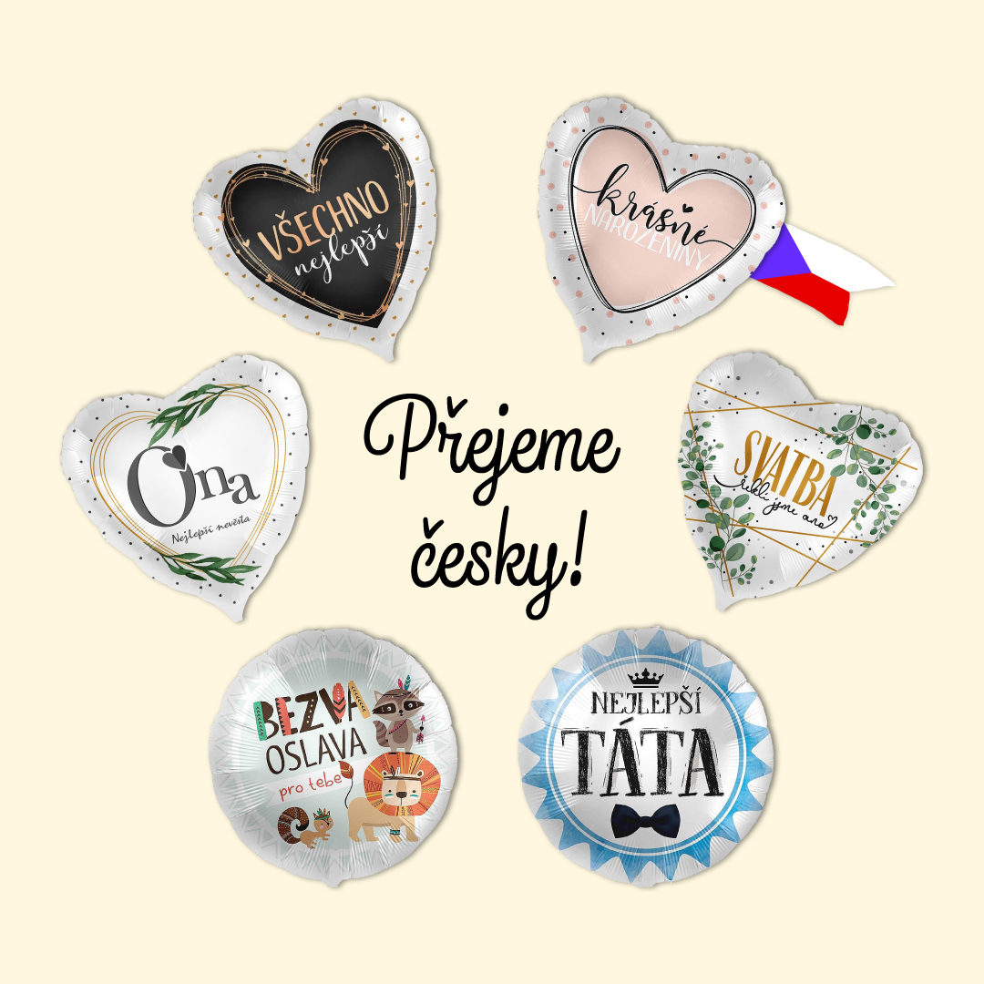 Bal�nky s �esk�m textem