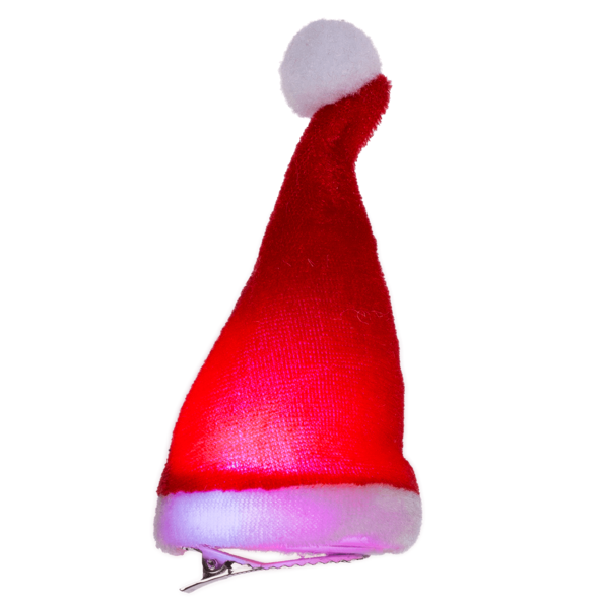 Mini �epi�ka Santa na klip s LED 12 cm