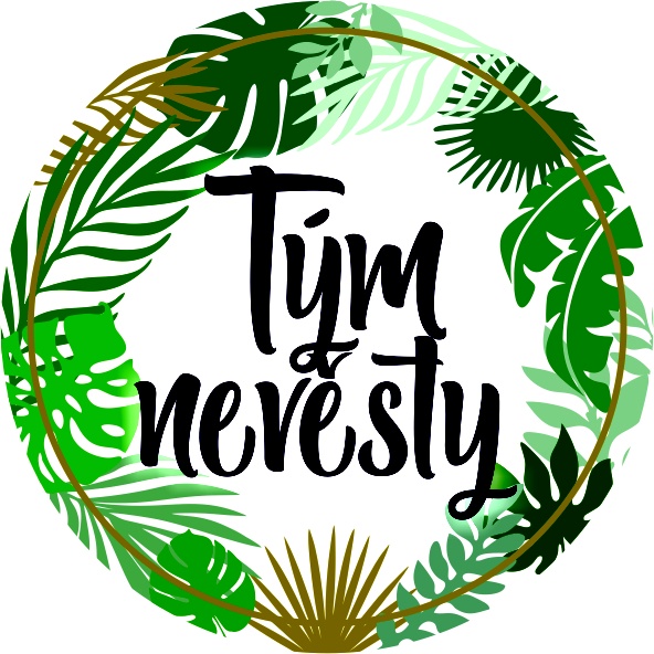 PLACKA T�m nev�sty se zelen�mi listy a �ern�m n�pisem 5,5cm