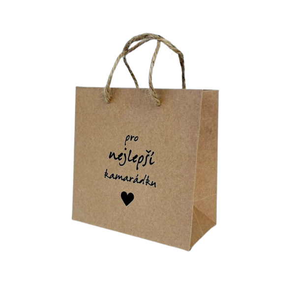 Ta�ka pap�rov� kraftov� Pro nejlep�� kamar�dku 11 x 11 x 6 cm