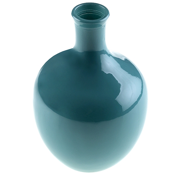 V�za sklen�n� modr� 8x12 cm