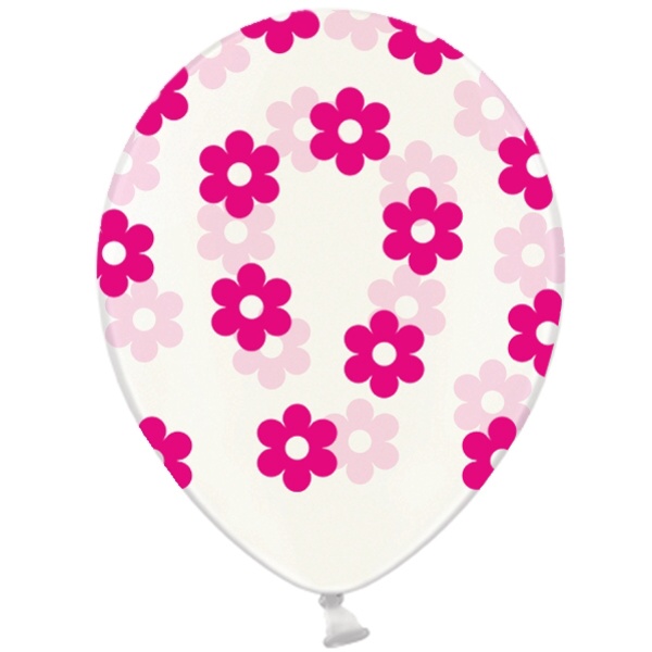 Bal�nek latexov� s kv�tky magenta