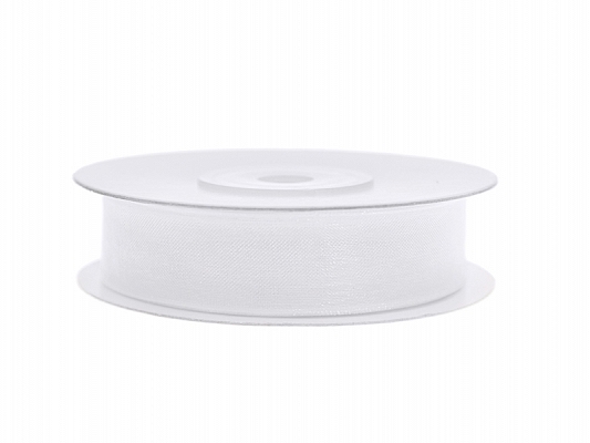 Stuha �if�nov� b�l� 12mm/25m