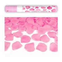 Vyst�elovac� konfety - Svatebn� l�stky r��� r��ov� 40 cm