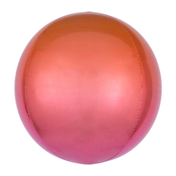 BAL�NEK f�liov� ORBZ koule Ombr� �erveno-oran�ov� 40cm