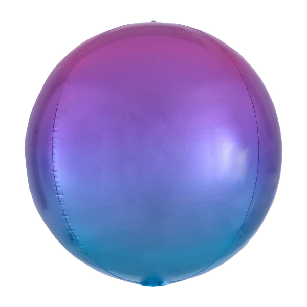 BAL�NEK f�liov� ORBZ koule Ombr� r��ovo-modr� 40cm