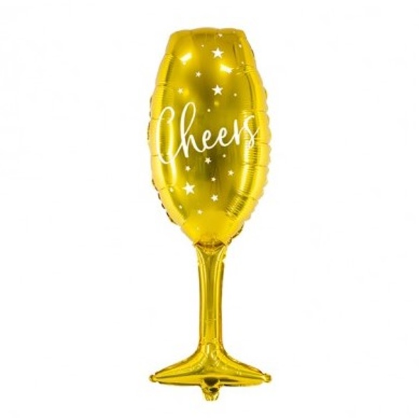BAL�NEK f�liov� Sklenice zlat� Cheers