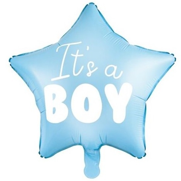 BALONEK f�liov� hv�zda It s Boy sv.modr� 48cm