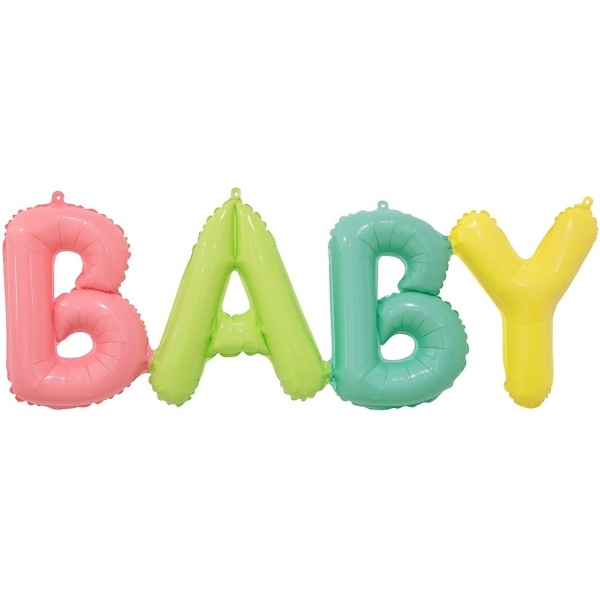 BAL�NEK f�liov� n�pis BABY barevn� 85x29cm