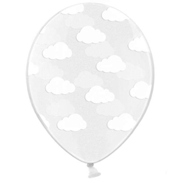 BAL�NEK latexov� transparentn� B�l� mr��ky 30cm 6ks