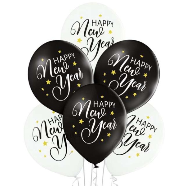BAL�NKY latexov� Happy New Year 6ks