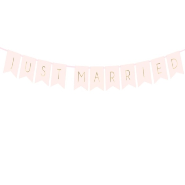 BANNER Just Married r��ov� 15x155cm