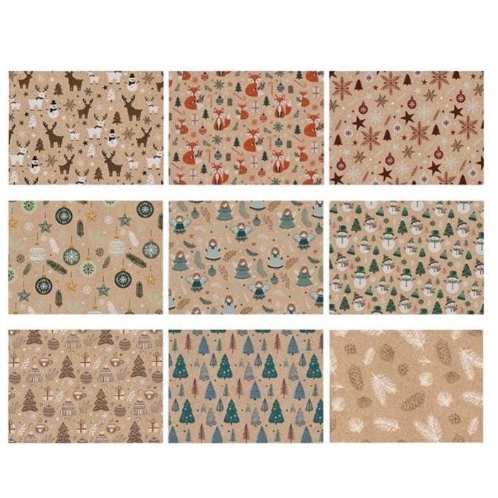 Bal�c� pap�r kraftov� v�no�n� mix 100x70 cm