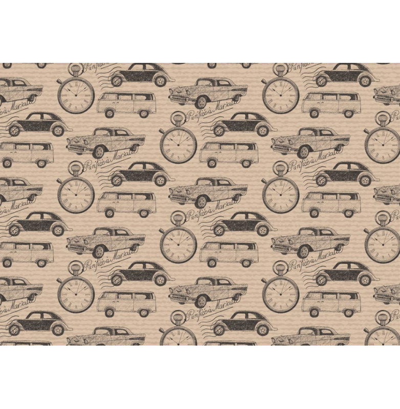 Balic� pap�r vzor retro auta 100x70 cm
