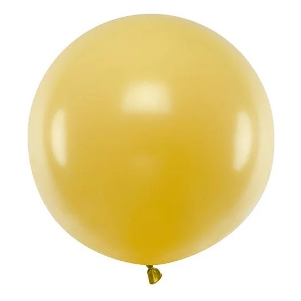Bal�n latexov� metalick� zlat� 60 cm