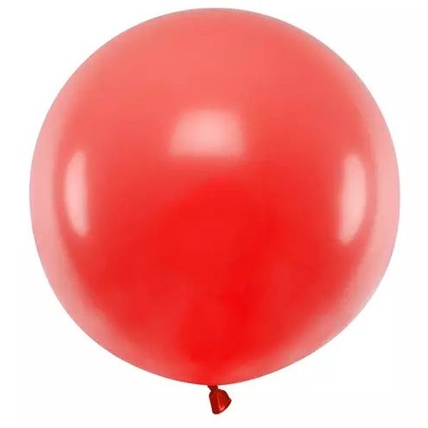 Bal�n latexov� pastelov� �erven� 60 cm