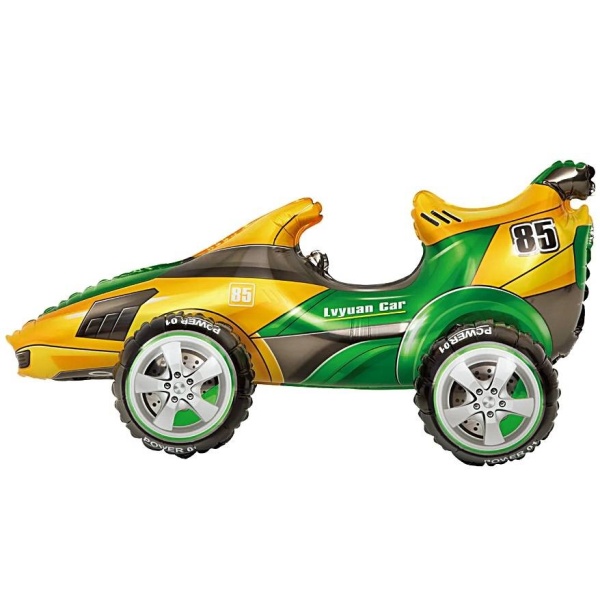 Bal�nek f�liov� 4D Z�vodn� auto �luto-zelen� 72 x 34 cm