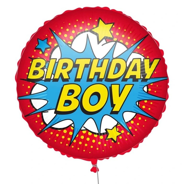 Bal�nek f�liov� Birthday Boy superhrdina 46 cm