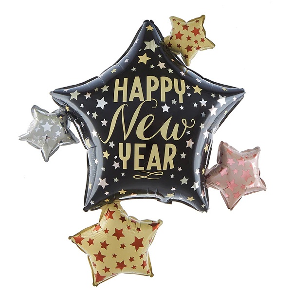 Bal�nek f�liov� HNY hv�zdy 83x90cm