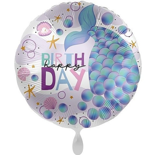 Bal�nek f�liov� Happy Birthday Mermaid 43 cm