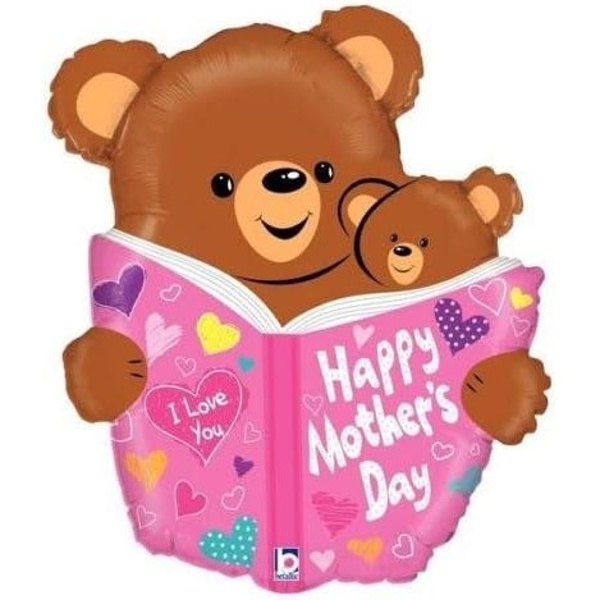Bal�nek f�liov� Medv�dci s knihou Mother's Day 71 cm