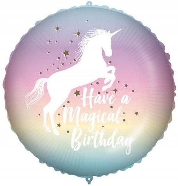 Bal�nek f�liov� Unicorn Birthday 46 cm