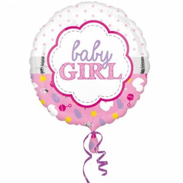 Bal�nek f�liov� kulaty Baby girl 43 cm scallop