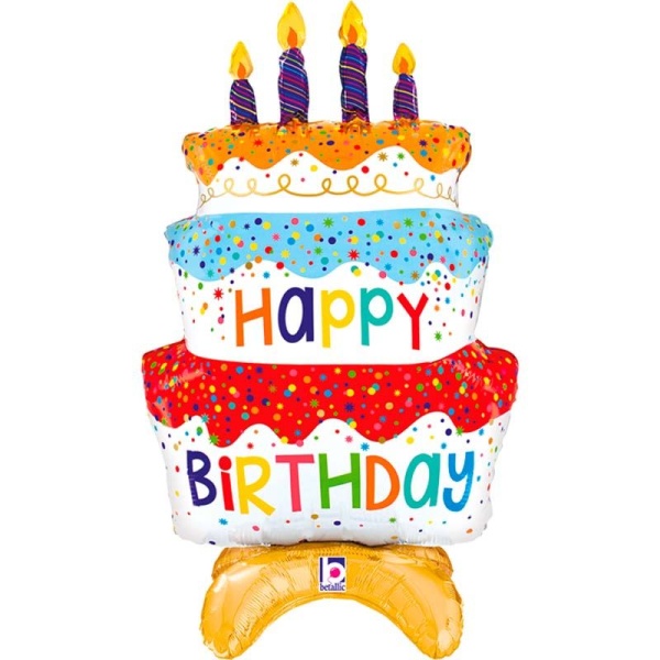 Bal�nek f�liov� samostojn� Dort Happy Birthday 74 x 43 cm