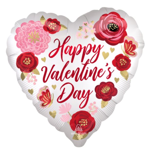 Bal�nek f�liov� srdce Happy Valentines Day Kv�ty 71 cm