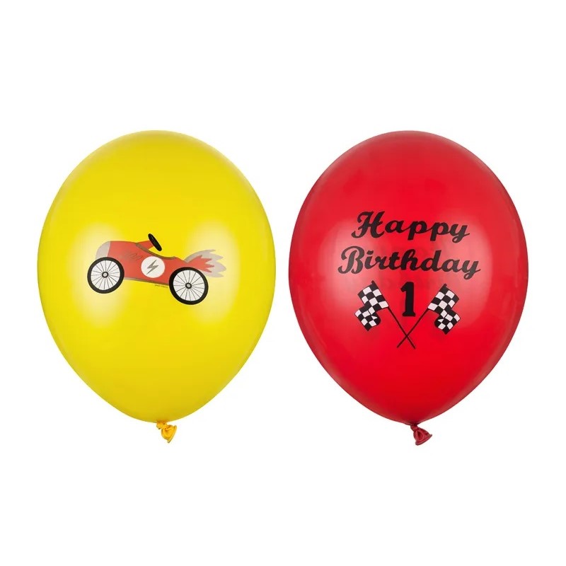 Bal�nek latexov� Happy Birthday Car mix 30 cm 1 ks