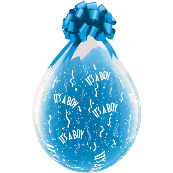 Bal�nek latexov� Its a Boy modr� 45cm k napln�n�