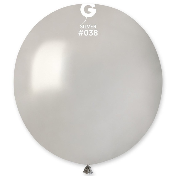 Bal�nek latexov� st��brn� 48 cm 1 ks