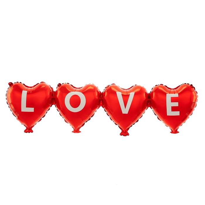 Bal�nkov� girlanda srd��ka Love 101x27 cm