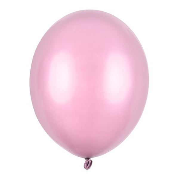 Bal�nky Strong 27cm, Metalick� sv�tle r��ov� (1 bal. / 50 ks)