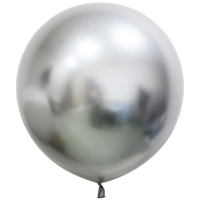 Bal�nky latexov� chromov� st��brn� 61 cm 2 ks