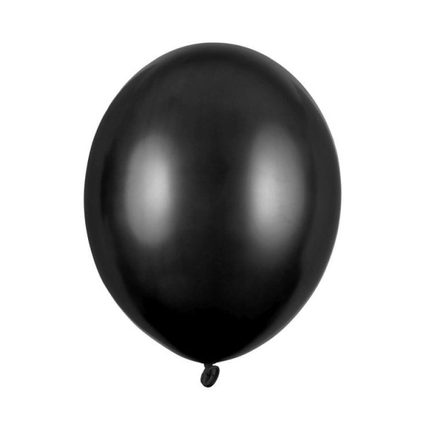 Bal�nky latexov� metalick� �ern� 12 cm 100 ks