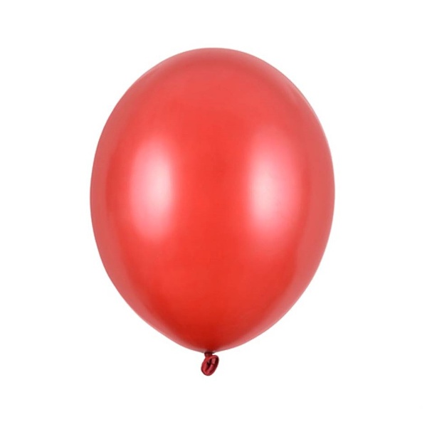 Bal�nky latexov� metalick� �erven� 12 cm 100 ks