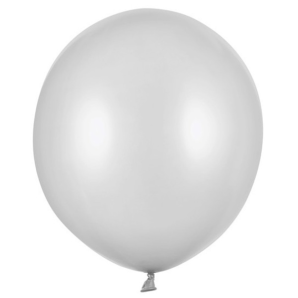 Bal�nky latexov� metalick� st��brn� 43 cm 25 ks