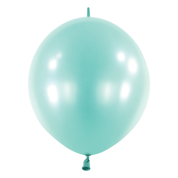 Bal�nky latexov� spojovac� dekorat�rsk� perle�ov� sv�tle modr� 15 cm 100 ks