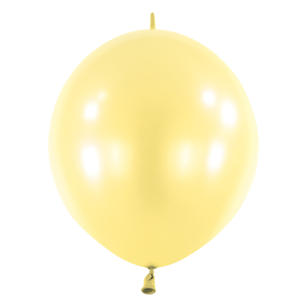Bal�nky latexov� spojovac� dekorat�rsk� perle�ov� �lut� 15 cm 100 ks