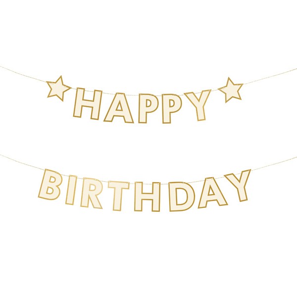 Banner Happy Birthday pap�rov� 220x14,5 cm