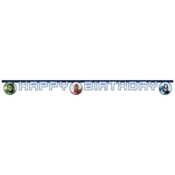 Banner pap�rov� Happy Birthday Avangers 2 m