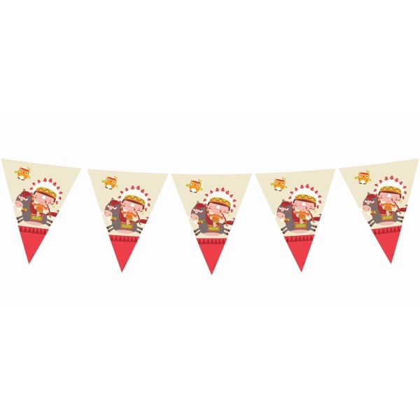 Banner vlaje�kov� Indi�nsk� party 360 cm