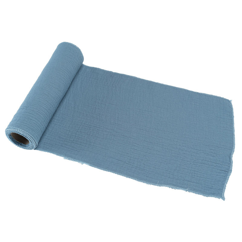 Bavln�n� �erpa na st�l ocelov� modr� 26x300cm