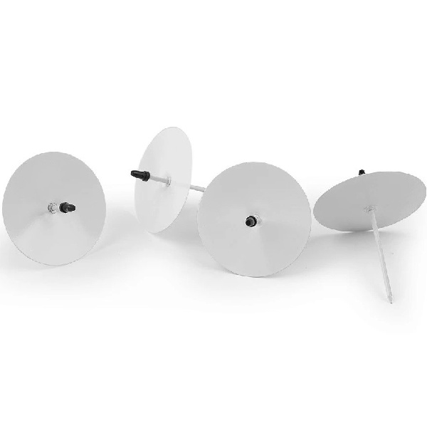 Bodce na sv��ky pr�m�r 5,4 cm b�l� lesk 4 ks