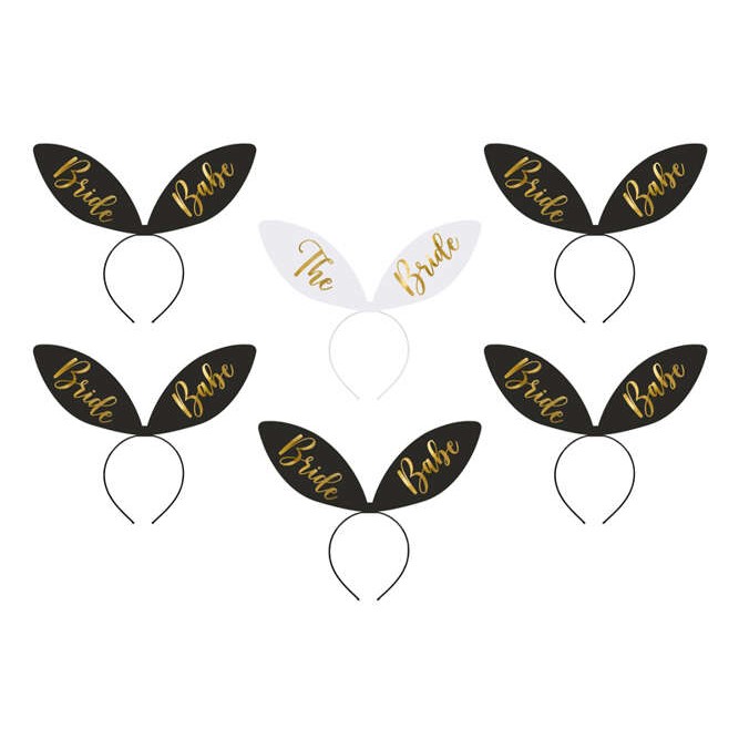 �elenky s u�ima Bride �erno - zlat� 6 ks
