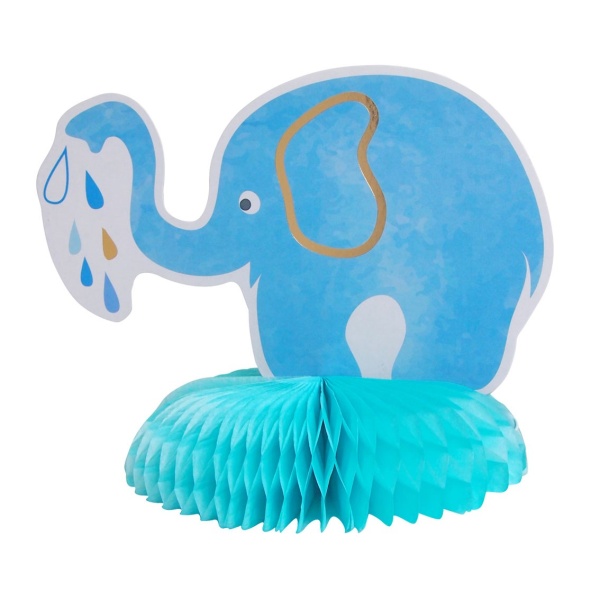 DEKORACE na st�l Slon modr� 14x18cm